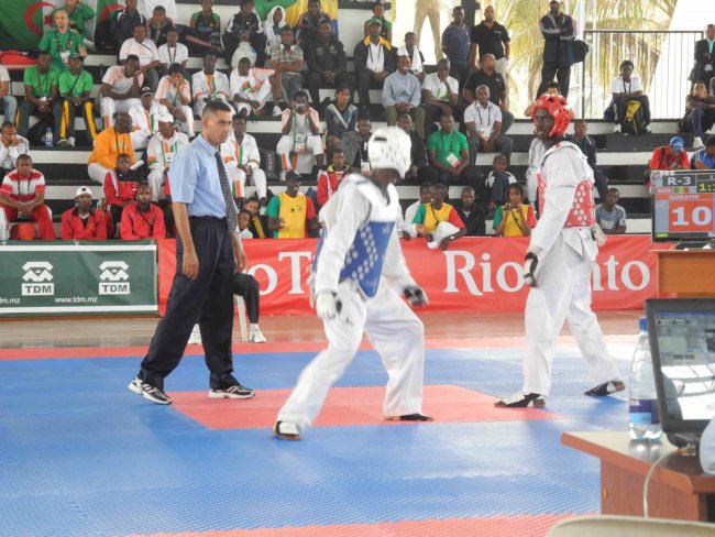 Vincent Ochieng' competes at the All Africa Games in Maputo.