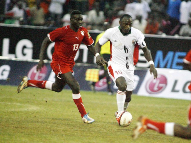 Dennis Oliech in past Harambee Stars game.(Photo:File)
