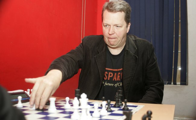 British Grandmaster Nigel Shorts held exhibition matches at Nairobi Gymkhana. (Photo by Shutterspeed)
