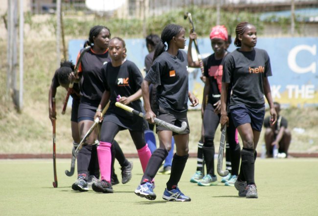 The women's hockey team trained in assorted kit before leaving for South Africa for the Olympics qualifiers. (Photo by Shutterspeed)