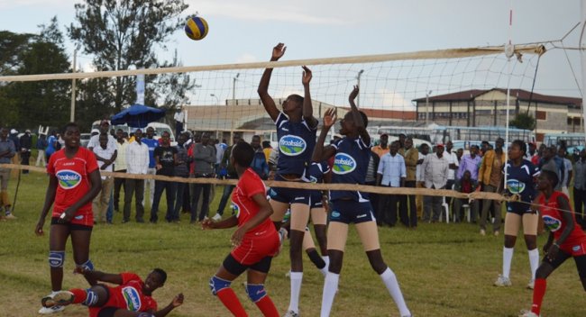 AIC Kosirai (red) beat Uganda's Kinawa 3-0 to reach the quarter final.