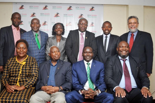 Paul Tergat's team that will be seeking posts at NOCK elections.(Photo by Shutterspeed)